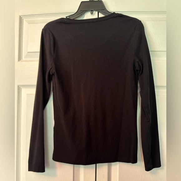 Banana Republic Henley long sleeve tee shirt (Black) - Picture 3 of 3